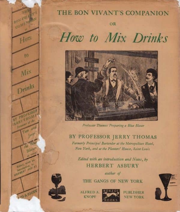 El primer libro de coctelería The Bon Vivant's Companion or How to Mix Drinks